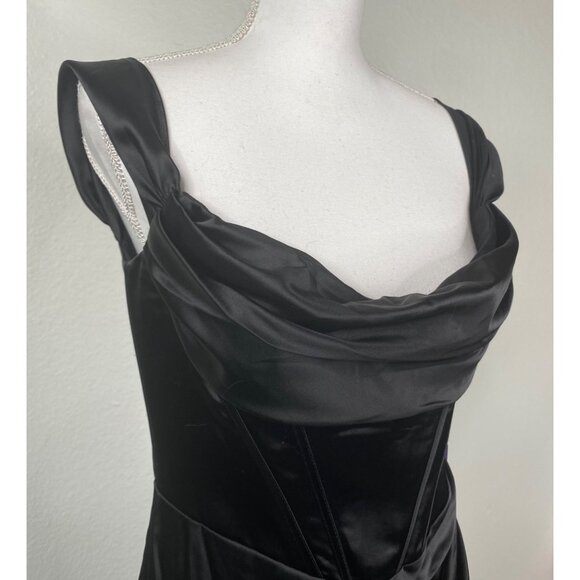 Ladivine by Cinderella Divine Corset Satin Whimsigoth Formal Dress Sz 12 NWT - Picture 8 of 16
